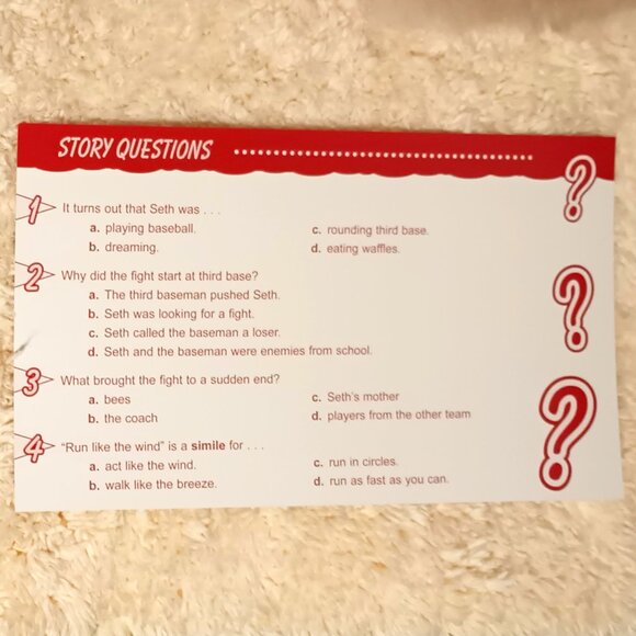 EUC ~ Fiction Reading Comprehension Cards for 3rd Grade - Picture 12 of 16